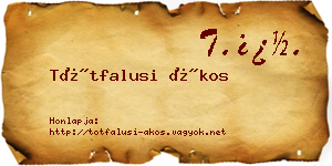 Tótfalusi Ákos névjegykártya