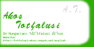 akos totfalusi business card
